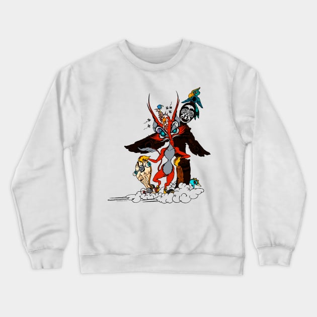 skater fox gift 9 Crewneck Sweatshirt by roombirth